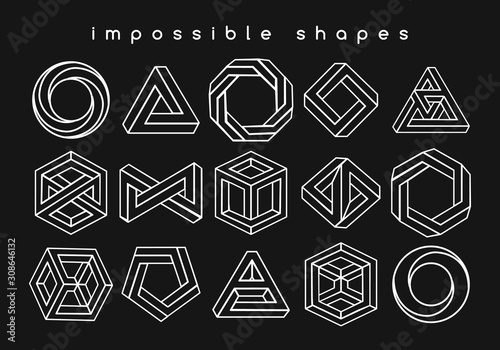 Cuadros en Lienzo Geometric shapes optical illusions