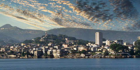 the harbour of freetown in sierra leone