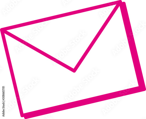 メール マーク ピンク 手紙 封筒 便箋 シンプル スタイリッシュ 可愛い 抽象 立体的 おしゃれ Vector De Stock Adobe Stock