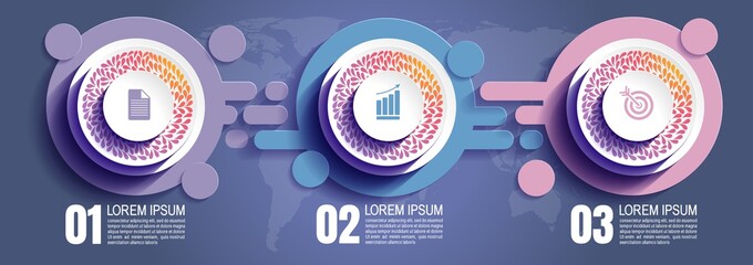 infographic business, process chart design template for presentation. abstract timeline elements, ve