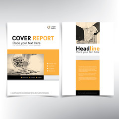 Wall Mural - modern business and financial cover page, vector template