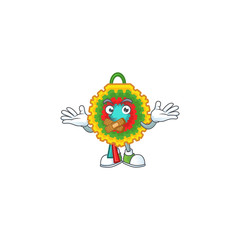 Canvas Print - Pinata mascot cartoon character style making silent gesture