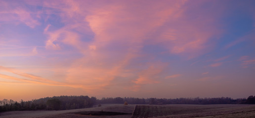 Wall Mural - beautiful sky multi-colored sky just before sunrise