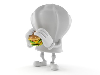 Sticker - Chef character eating hamburger