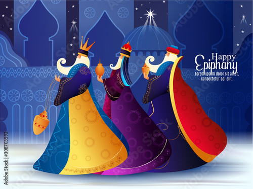 Fotomural illustration of Epiphany (Epiphany is a Christian festival)