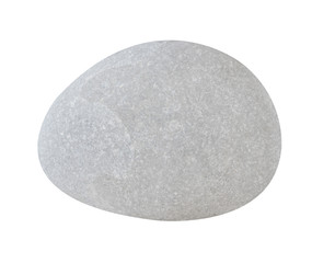 Poster - Grey stone pebbles, isolated on white background