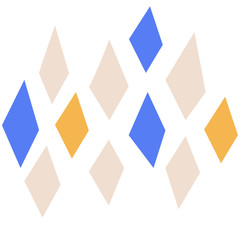 Aufkleber - Abstract modern and stylish digital cutout shape on the white isolated background. Creative colorful bright clip art form.