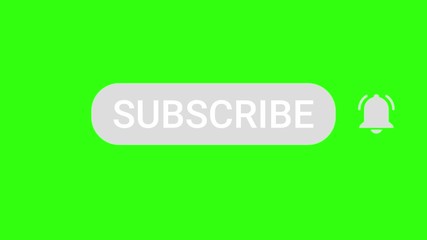 Poster - Subscribe Button and Bell Notification on Green Screen. 4K resolution. 