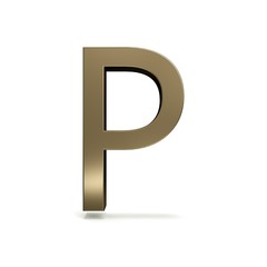 Fototapete - 3d letter collection with white background.letter P