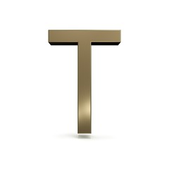 Fototapete - 3d letter collection with white background.letter T
