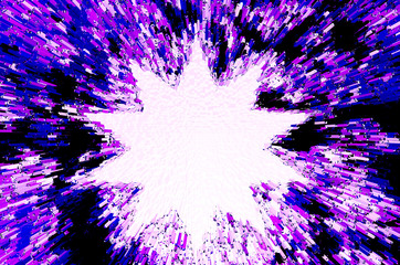 Poster - Abstract illustration in cool colors with an imitation of motion.