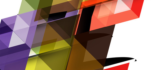 Aufkleber - Colorful repeating triangles modern geometric in contemporary style on white background. Abstract geometric shape. Modern stylish texture