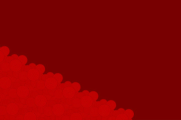 Poster - The abstract textured background is composed of red circles