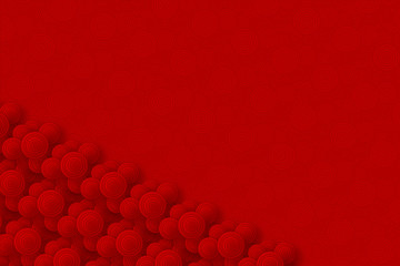 Poster - The abstract textured background is composed of red circles