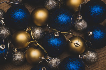 abstract background with colourful christmas balls