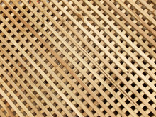 Close Up Of Lattice Wooden Fence Panels
