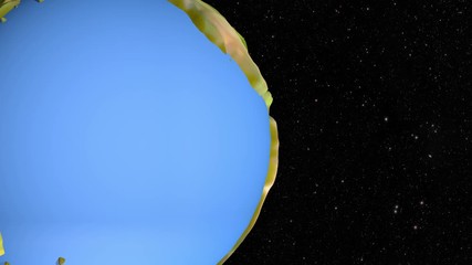 Wall Mural - rocket missiles fly around planet earth. 3d rendering