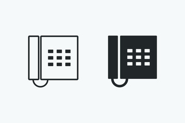 Poster - office phone vector isolated icons