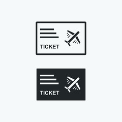 Poster - airplane ticket isolated vector icon