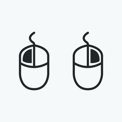 Poster - computer mouse vector isolated icon. click mouse symbol