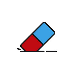 Aufkleber - Eraser icon template color editable. Eraser symbol vector sign isolated on white background. Simple logo vector illustration for graphic and web design.