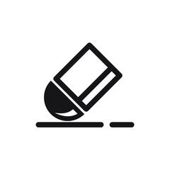 Fototapete - Eraser icon template color editable. Eraser symbol vector sign isolated on white background. Simple logo vector illustration for graphic and web design.