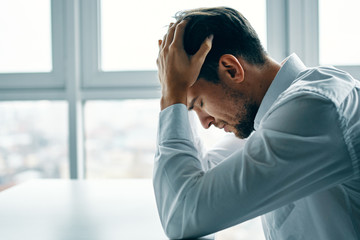 Wall Mural - man with headache