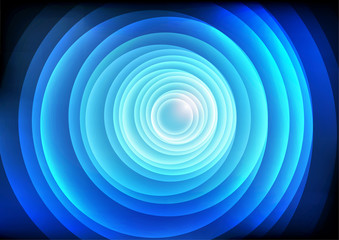 Fototapete - Vector : Abstract circles on blue background