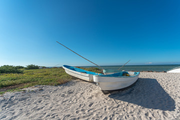 two boats on the beach