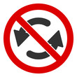 No flip arrows vector icon. Flat No flip arrows symbol is isolated on a white background.