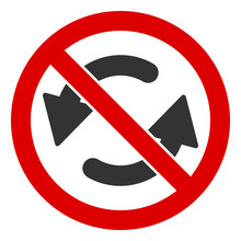 No Flip Arrows Vector Icon. Flat No Flip Arrows Symbol Is Isolated On A White Background.
