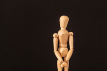 Wooden Mannequin With Hands Front Quiet Reserved 