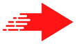 Rush move right vector icon. Flat Rush move right pictogram is isolated on a white background.
