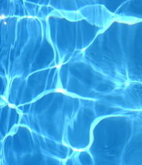 Surface of blue swimming pool,background of water in swimming pool. Water background blue.