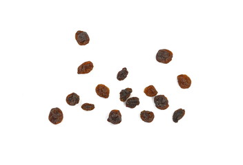 Wall Mural - raisins isolated on white background