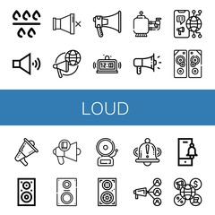 Canvas Print - loud icon set