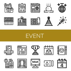 Poster - event icon set