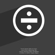 dividing icon symbol Flat modern web design with long shadow and space for your text. 