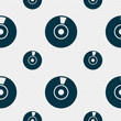 CD or DVD icon sign. Seamless pattern with geometric texture. 