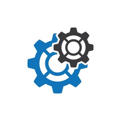 Sticker - Gear logo vector icon