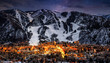 Aspen Colorado with stars in background 