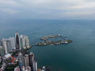 Beautiful aerial view of the City of Panama 