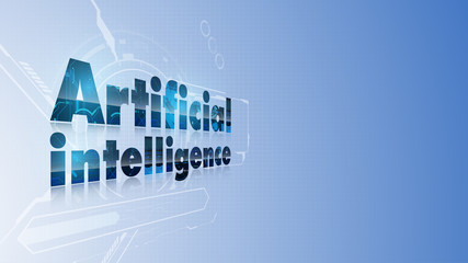 Poster - artificial intelligence background tech futuristic design concept
