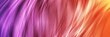 Abstract orange violet liquid flowing elegant waves banner design. Smooth silk wavy header background. Vector tech illustration