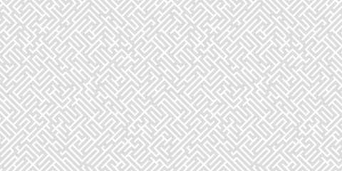 Poster - Seamless linear maze structure. Abstract labyrinth seamless pattern.