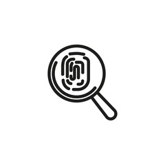Identification thin line icon. Biometric, identification, security isolated outline sign. Safety and authorization concept. Vector illustration symbol element for web design and apps