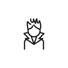 Stylist thin line icon. Hair, style, barber isolated outline sign. Service and beauty business concept. Vector illustration symbol element for web design and apps