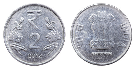 Coin 2 rupee. India. 2012