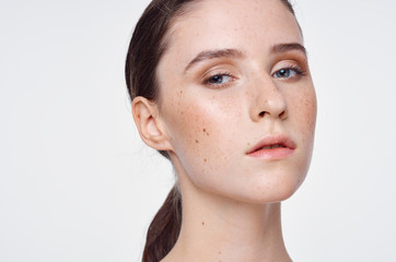 portrait of young woman with perfect skin