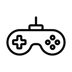 Wall Mural - Game joystick icon vector. Thin line sign. Isolated contour symbol illustration